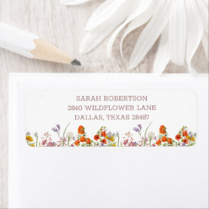 WildblomsterReturetiketter Returadress Etikett