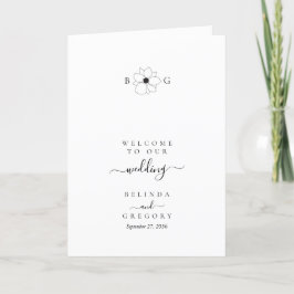 Wildblomsterritad Bröllop-serviceorder Program