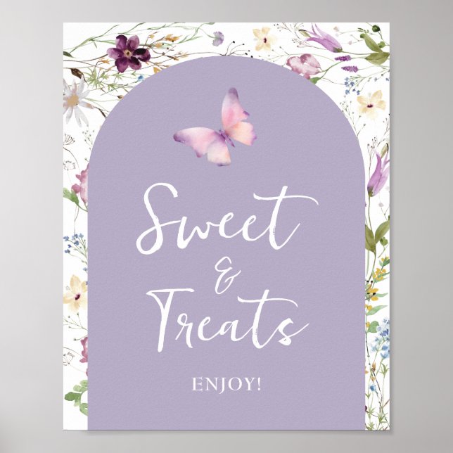 WildblomsterVild ONE Butterfly Sweet & Treats Poster (Framsidan)