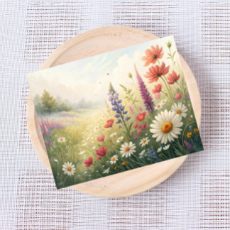 Wildblomstervykort - färgstarkt sommarbloom vykort