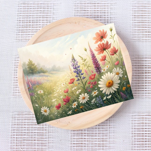 Wildblomstervykort - färgstarkt sommarbloom vykort (Skapare uppladdad)