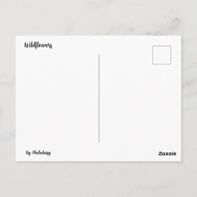 Wildblomstervykort Vykort (Baksida)
