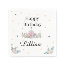 Wildblomte party födelsedag blommigt napkin