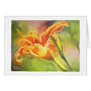 Wildblomtiger Lily/ Blommigt/Watercolor-utseende OBS Kort