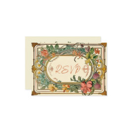 WildblomVictorian Ornate Gräns Bröllop OSA Kort