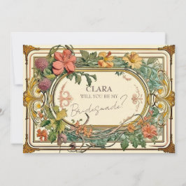 WildblomVictorian Ornate Gräns Wedd Bridesmade Inbjudningar