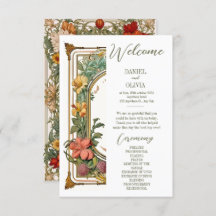 WildblomVictorian Ornate Gräns Weddin Programs