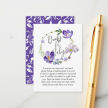 WildblomViolet Baby Shower Bokar för Baby
