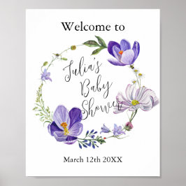 WildblomViolet Baby Shower Poster