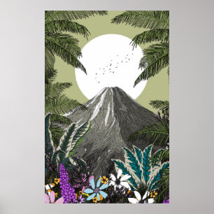 WildblomVolcano Mountain Poster