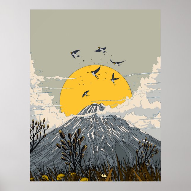 WildblomVolcano Mountain Poster (Framsidan)