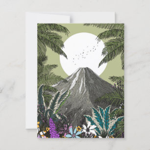 WildblomVolcano Mountain Vykort