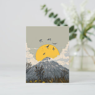 WildblomVolcano Mountain Vykort