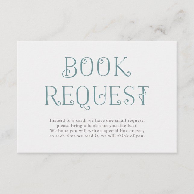 WildblomWAN | Begäran om Baby Shower Bok Tilläggskort (Framsida)