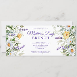 WildblomWatercolor Mors dag Brunch Inbjudningar