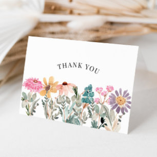 WildblomWatercolor Tack Notecard Kort