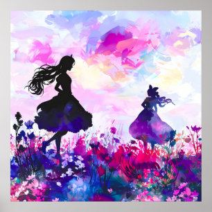 WildblomWonderland Watercolor Poster