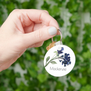 Wildbloom   Anpassningsbar för sjöblå böhmiska blo Nyckelring