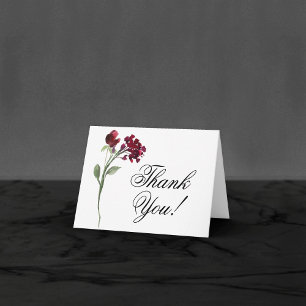 Wildbloom Crimson Red Bohemian Flowers Bröllop Tack Kort