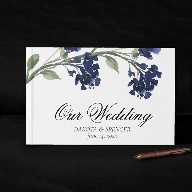 Wildbloom | Klassiska blå Bohemiska trädgårdsblomm Gästböcker (Skapare uppladdad)