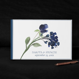 Wildbloom Klassiskt Blue Bohemian Garden Wedding Gästböcker