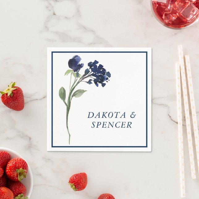 Wildbloom | Klassiskt Blue Bohemian Garden Wedding Pappersservett (Insitu)