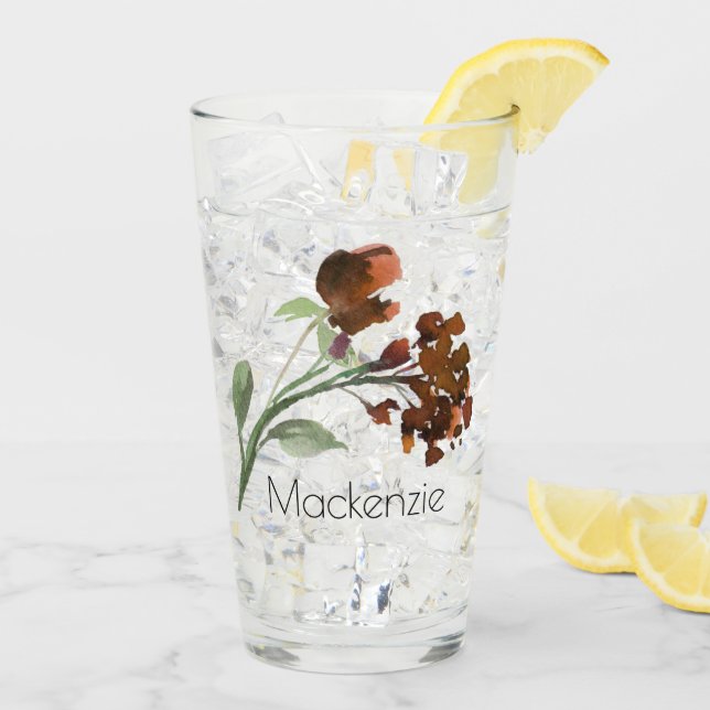 Wildbloom | Terracotta Orange Bohemian Anpassnings Glaskopp (Bakside Is)