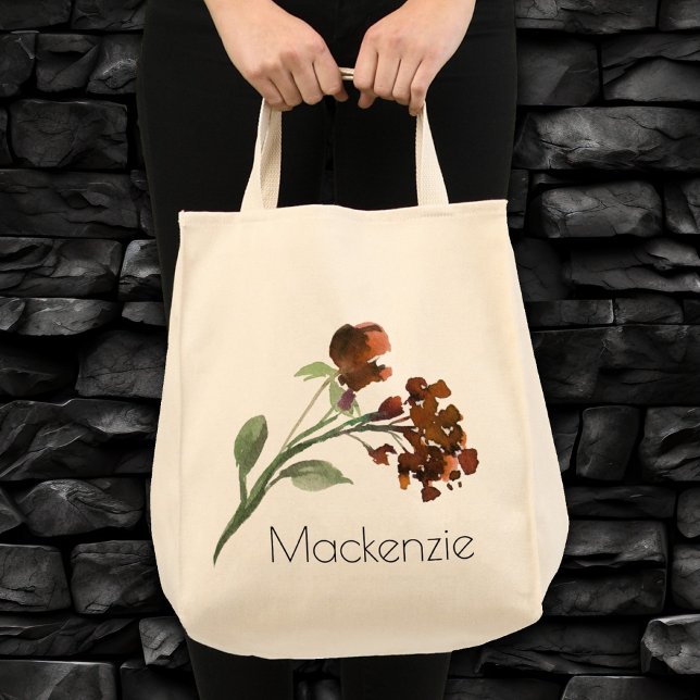 Wildbloom | Terracotta Orange Bohemian Anpassnings Tygkasse (Skapare uppladdad)