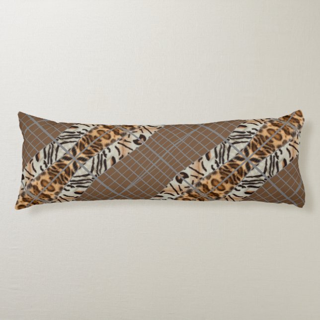 Wildcat Matrix - Bengal Cat Leopard Coffee Pillow Kroppskudde (Framsidan)