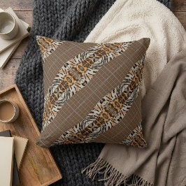 Wildcat Matrix - Bengal Cat Leopard Coffee Pillow Kudde