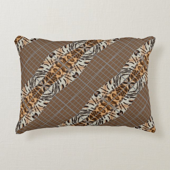 Wildcat Matrix - Bengal Cat Leopard Coffee Pillow Prydnadskudde (Framsidan)