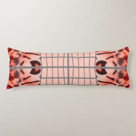 Wildcat Matrix - Bengal Cat Leopard Pink Pillow Kroppskudde