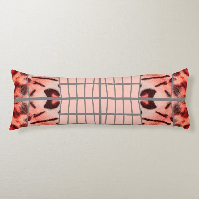 Wildcat Matrix - Bengal Cat Leopard Pink Pillow Kroppskudde (Framsidan)