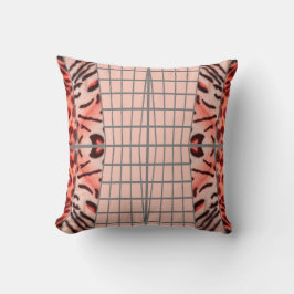 Wildcat Matrix - Bengal Cat Leopard Pink Pillow Kudde