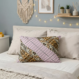 Wildcat Matrix - Bengal Cat Leopard Pink Rose Prydnadskudde