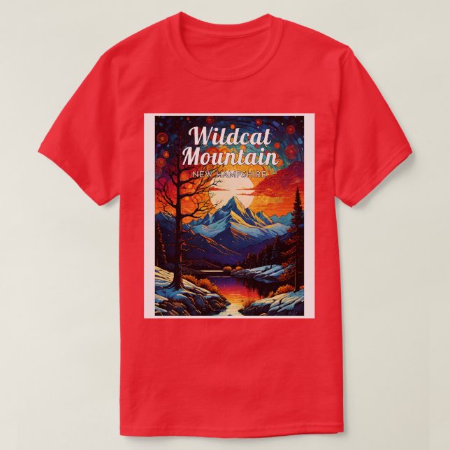 Wildcat Mounny Hampshire usa ski 1 T Shirt (Design framsida)