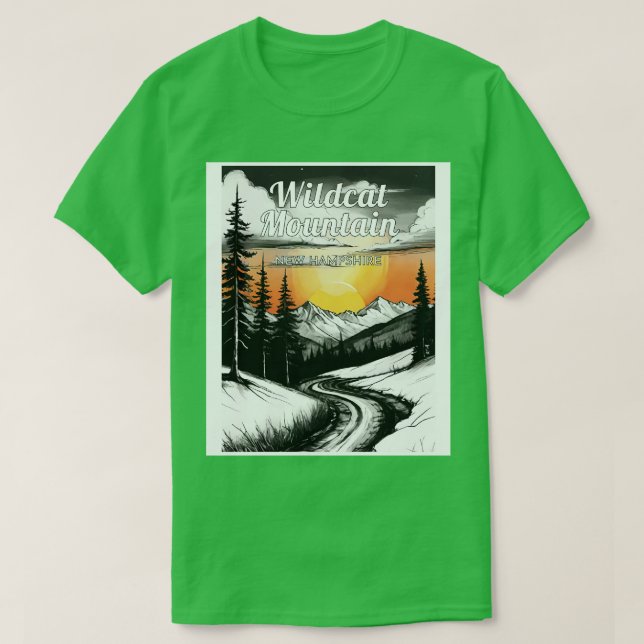 Wildcat Mounny Hampshire usa ski 2 T Shirt (Design framsida)