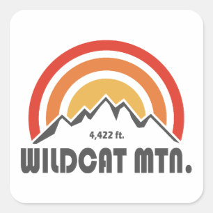 Wildcat Mountain New Hampshire Fyrkantigt Klistermärke
