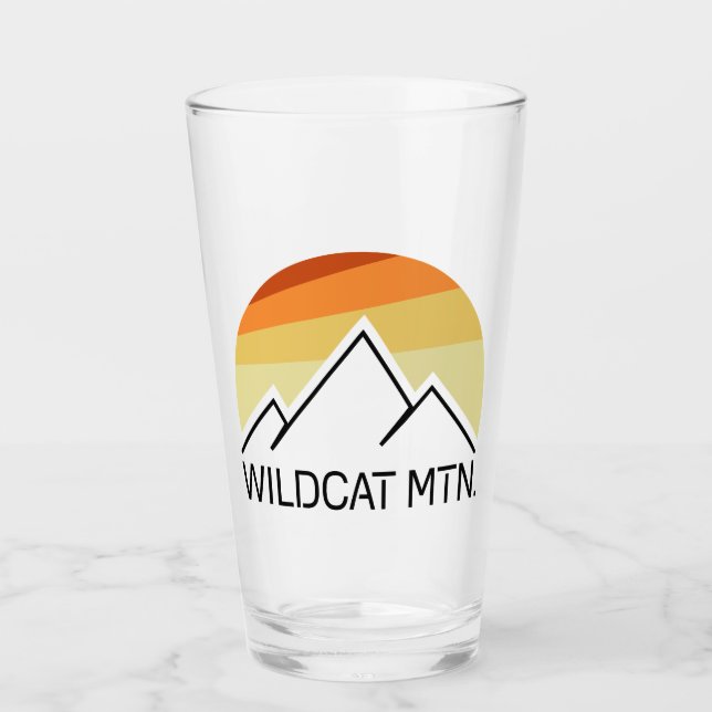 Wildcat Mountain New Hampshire Retro Glaskopp (Framsida)