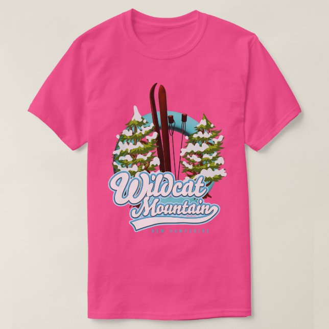Wildcat Mountain new hampshire retro ski T Shirt (Design framsida)