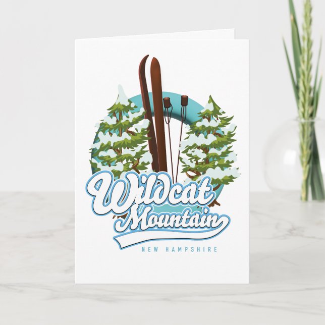 Wildcat Mountain New Hampshire Ski poster Helgkort (Framsida)