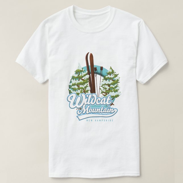 Wildcat Mountain New Hampshire Ski poster T Shirt (Design framsida)