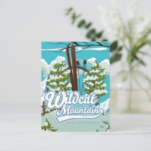 Wildcat Mountain New Hampshire skidisplay Plakat Vykort