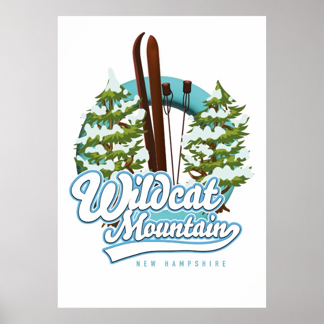 Wildcat Mountain New Hampshire skidisplayreklam Poster (Framsidan)