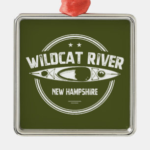 Wildcat River New Hampshire Kayak Julgransprydnad Metall