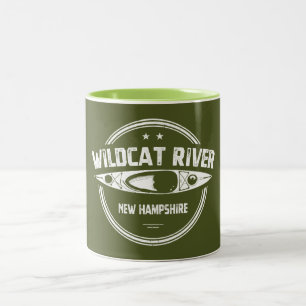 Wildcat River New Hampshire Kayak Två-Tonad Mugg
