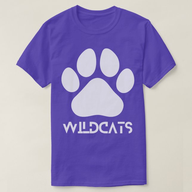 Wildcat Tass Distress Grunge Wildcat Pride T Shirt (Design framsida)