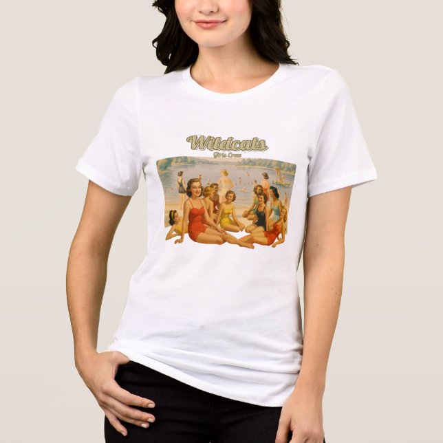 Wildcats Girls Crew T Shirt (Framsida)