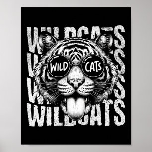 Wildcats Skol Sport Fan Laganda För Att Gå Tillbak Poster