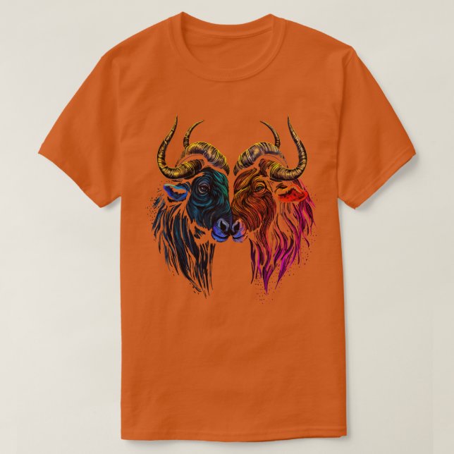 Wildebeest Alla hjärtans dag T Shirt (Design framsida)